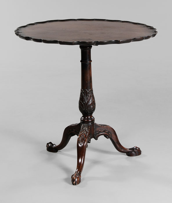 Chippendale Mahogany Piecrust Tea