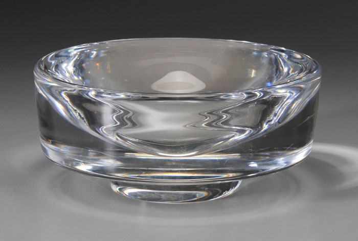 Norwegian Art Glass Bowl mid 20th 117e53