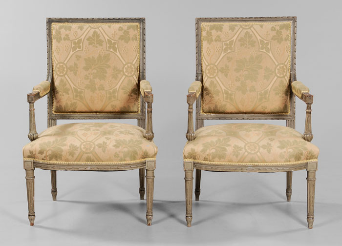 Pair Louis XVI Style Fauteuils 117eb4