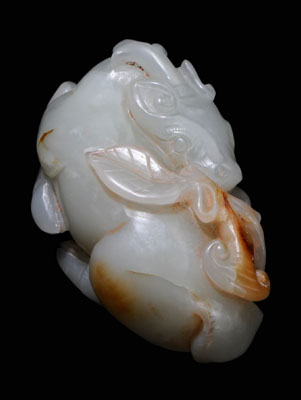 Jade Deer Qing Dynasty, very pale celadon