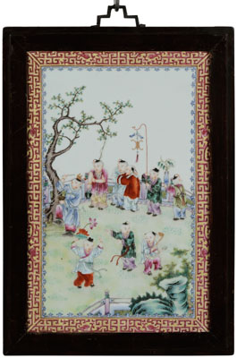 Famille Rose Porcelain Plaque Chinese  117f06