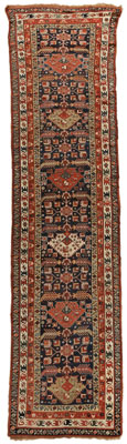 Kazak Runner Caucasian early 20th 117f37