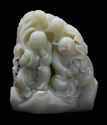 Jade Boulder Qing Dynasty, pale