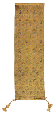 Yellow Silk Panel Chinese late 117f45