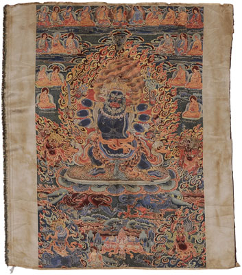 Silk Thangka Tibet early 20th 117f5a
