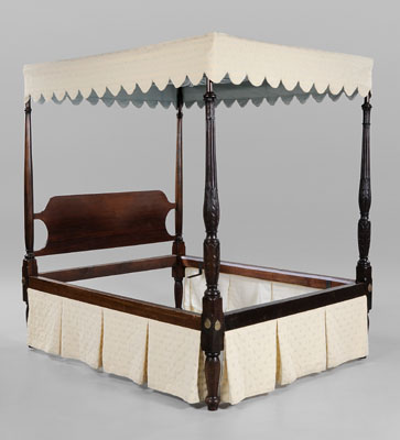 Federal Carved Mahogany Four Poster
