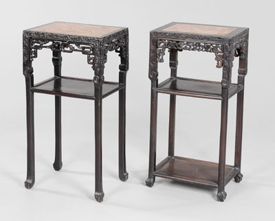 Two Hardwood Stands Chinese late 11801c