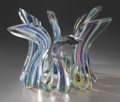Harvey Littleton Glass Crown Sculpture 118036