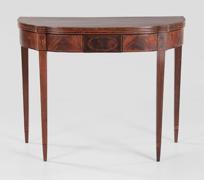 Federal Inlaid Mahogany Card Table 11803a