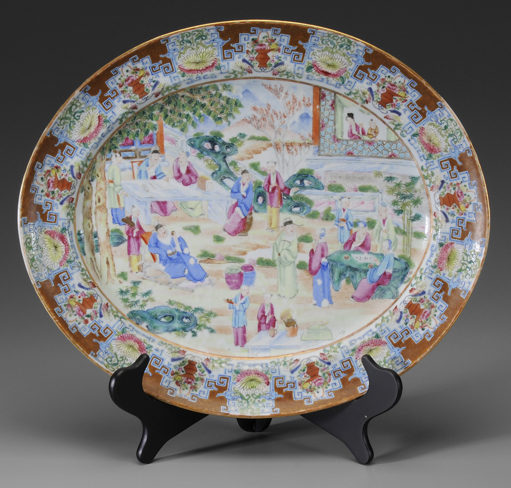 Fine Rose Mandarin Porcelain Charger 1188a1