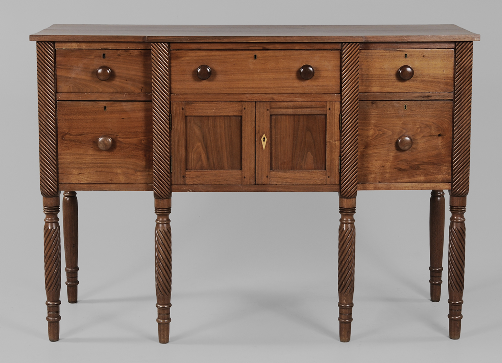 Southern Federal Walnut Sideboard attributed