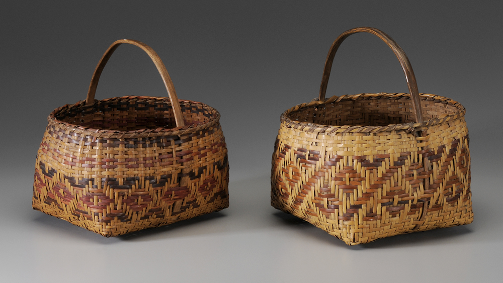 Two Cherokee River Cane Baskets 11891a