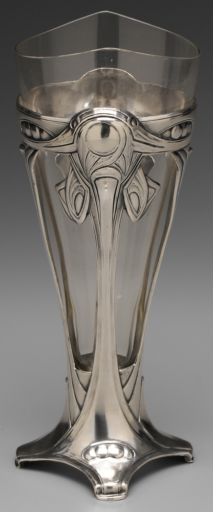 Silver-Plated Art Nouveau Vase probably