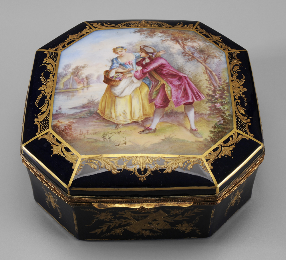 Sèvres Style Porcelain Box French,