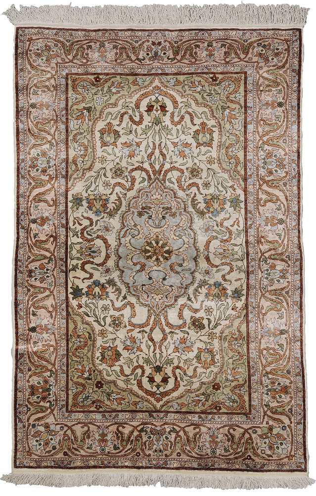 Silk Rug Persian, 20th century,