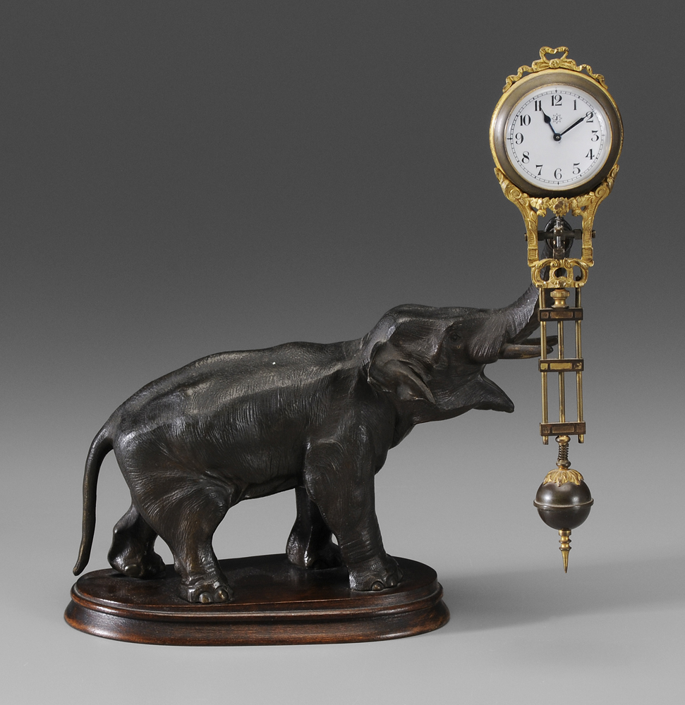 Elephant Swinger Clock German  118940