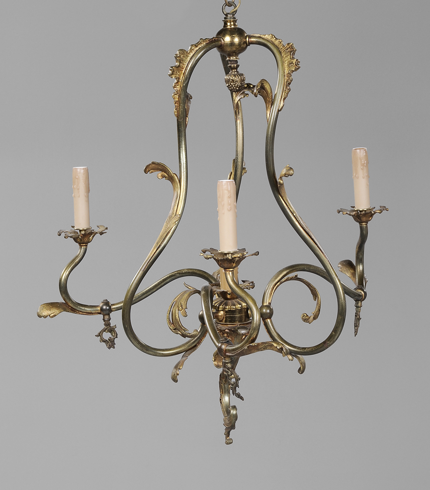 Gilt Bronze Four-Light Gas Fixture