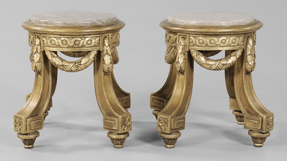 Pair Chippendale Style Gilt Wood