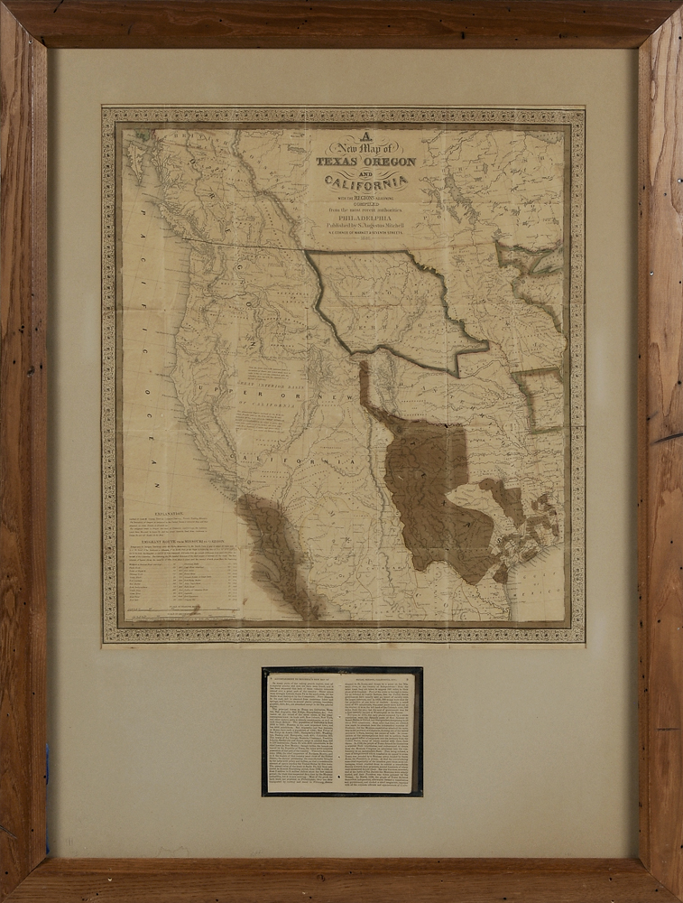  New Map of Texas Oregon and California  118985