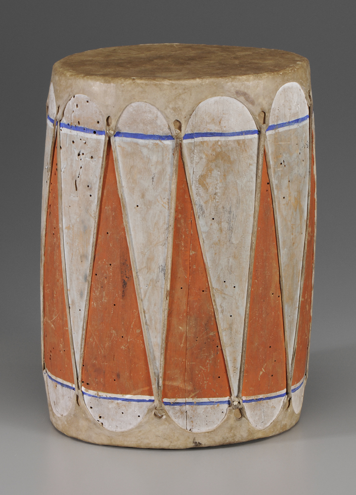 Wood and Hide Drum American, late-19th/early-20th