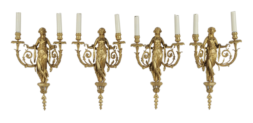 Set of Four Empire Style Gilt Bronze 1189a4