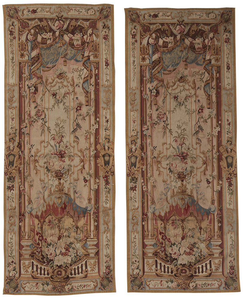 Pair Tapestry Panels Continental  1189b0