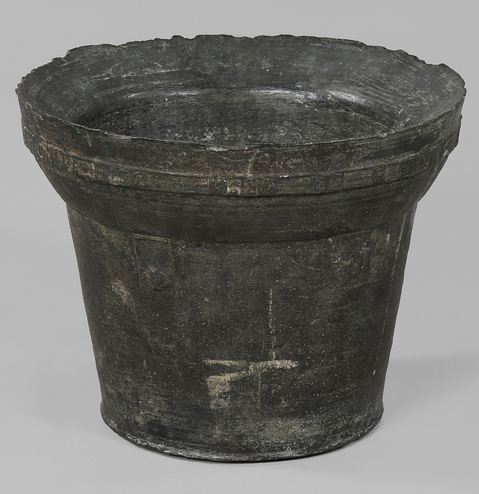 Cast Iron Mortar Spanish 19th 1189bc