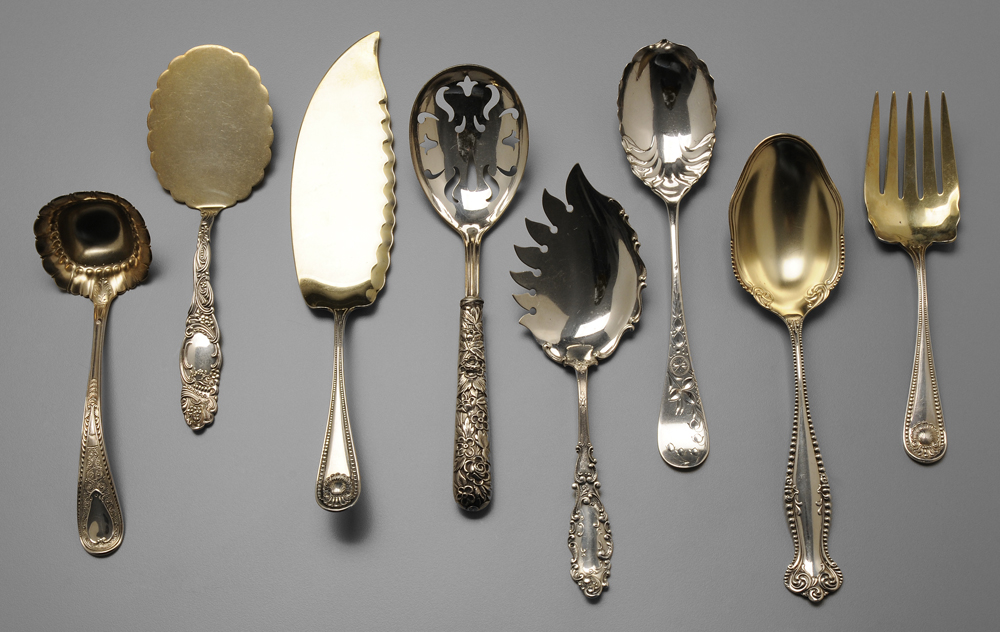 Eight Sterling Flatware Serving 1189cd