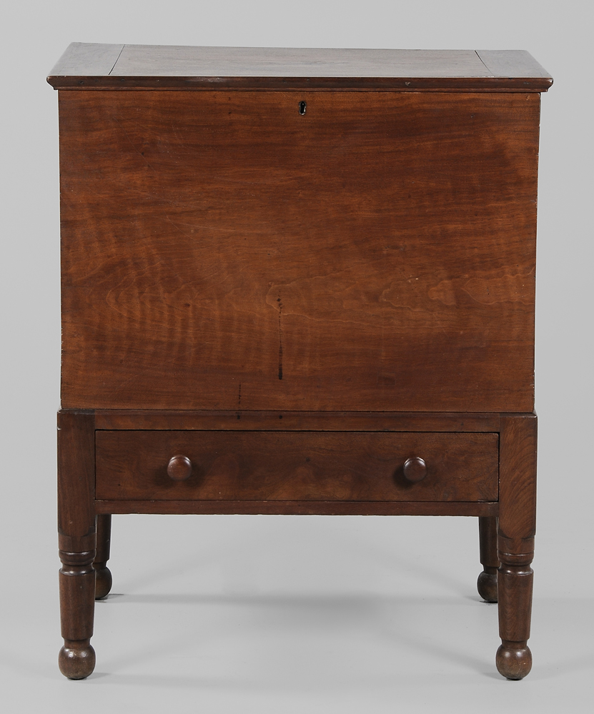 Southern Figured Walnut Sugar Chest 118a1b