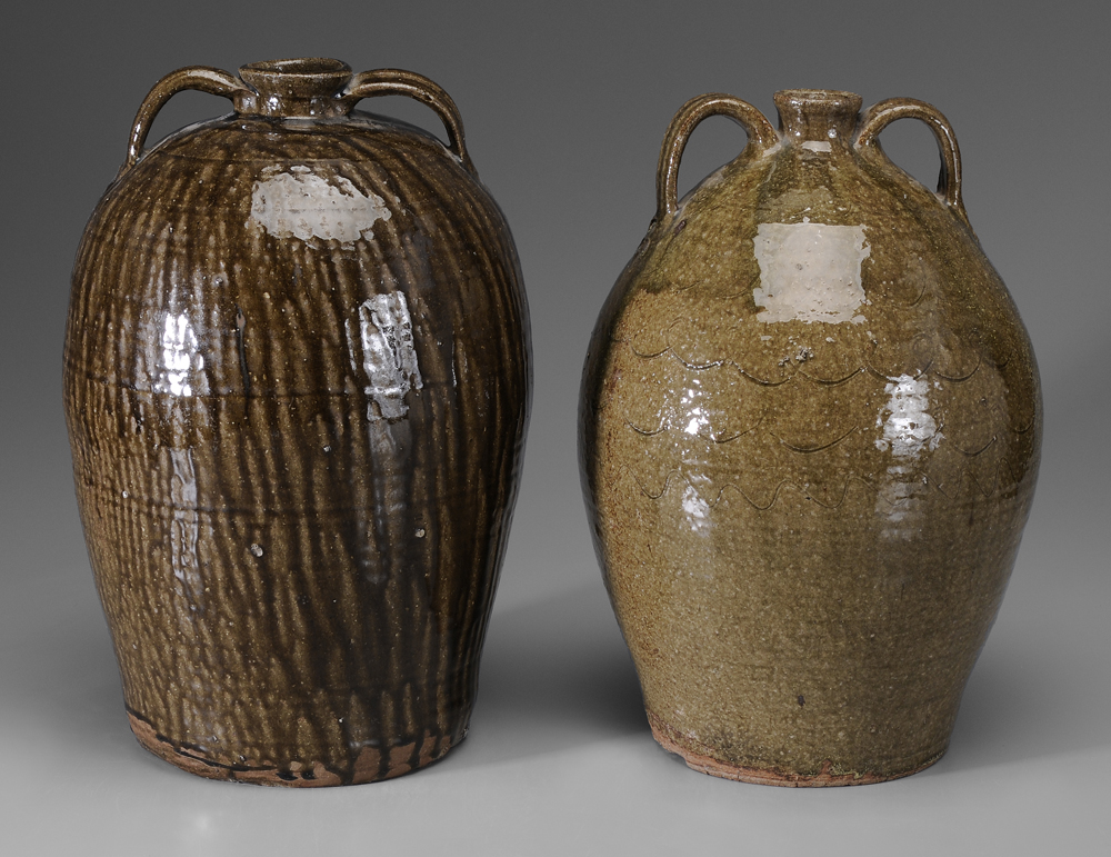 Two Alkaline Glazed Stoneware Jugs 118a32