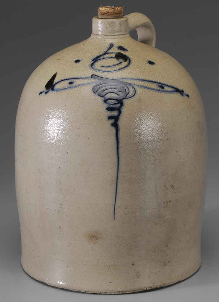 Decorated Salt-Glazed Stoneware Jug