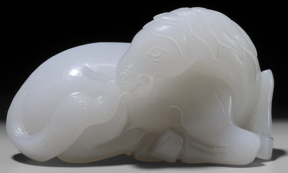 White Jade Horse Chinese 18th 19th 118a64