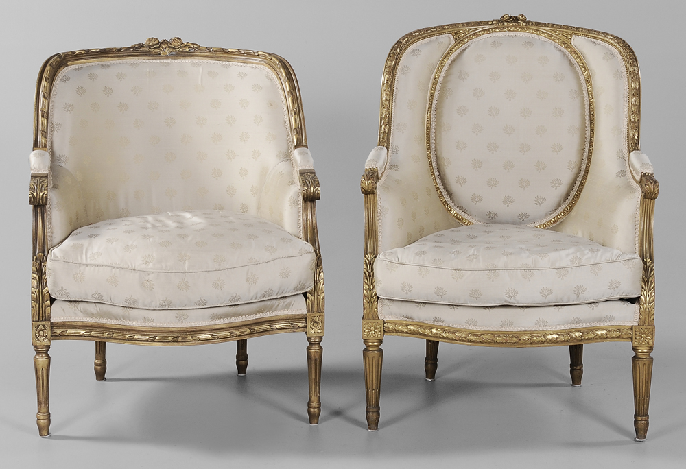 Two Similar Louis XVI Style Bergères