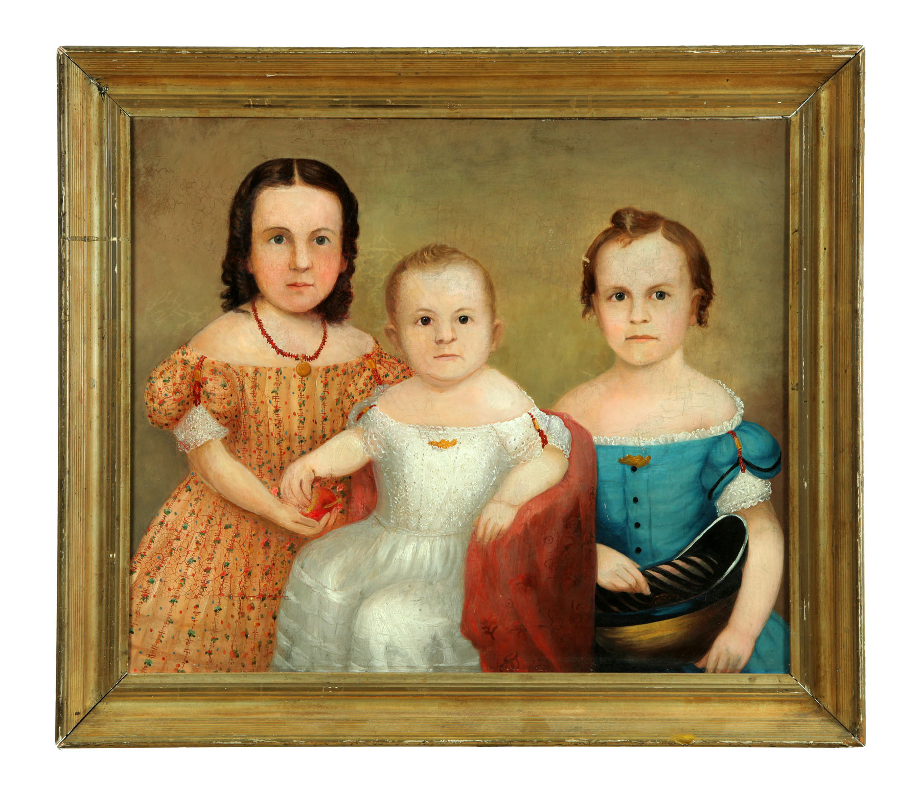 PORTRAIT OF THREE CHILDREN AMERICAN 116f5e