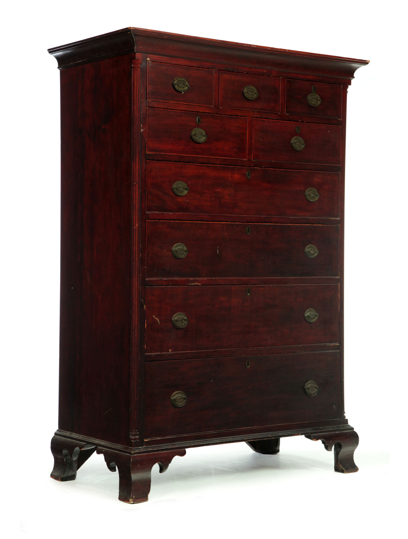CHIPPENDALE TALL CHEST OF DRAWERS  116f5f