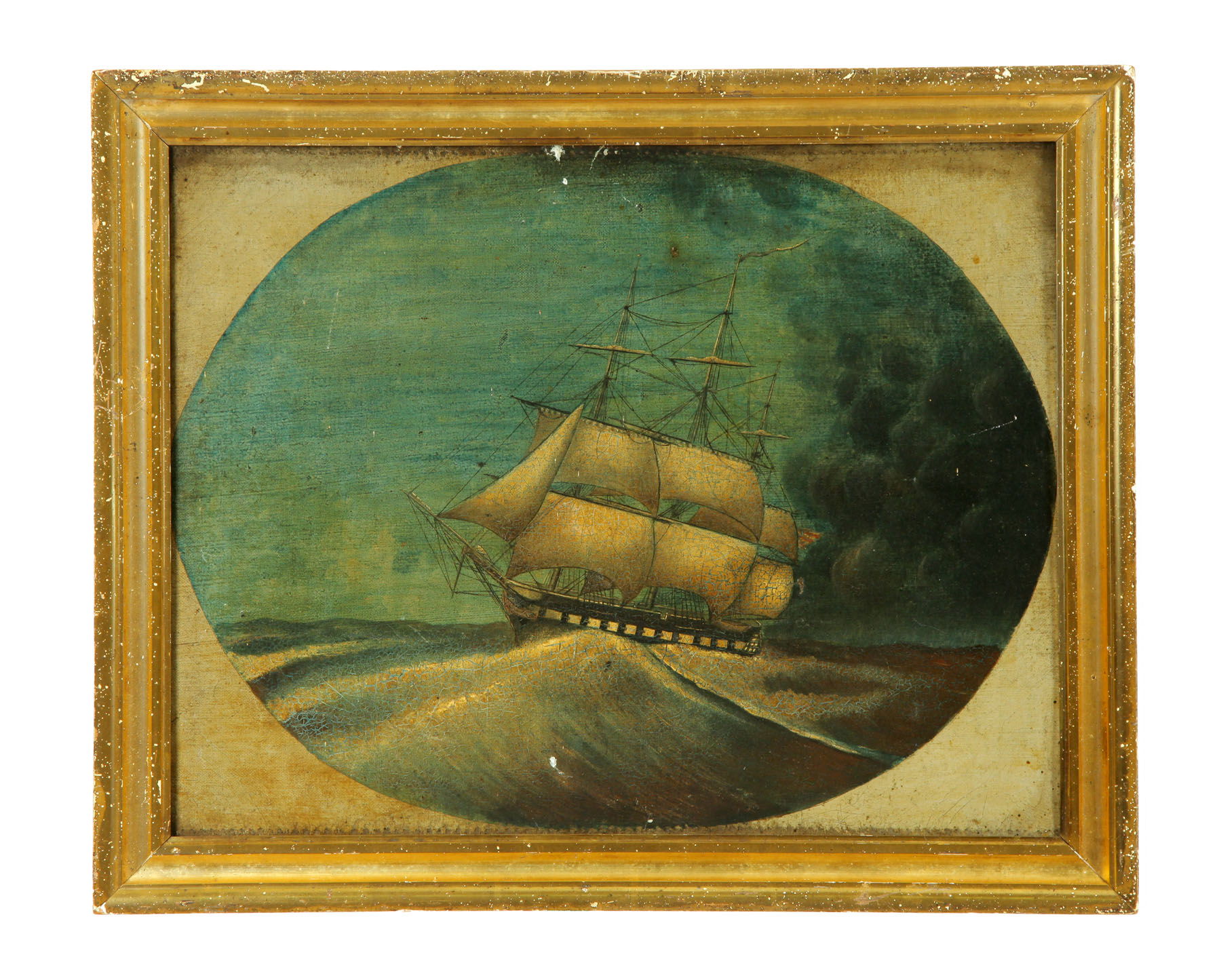 PAINTING OF A SHIP AMERICAN OR 116fd1