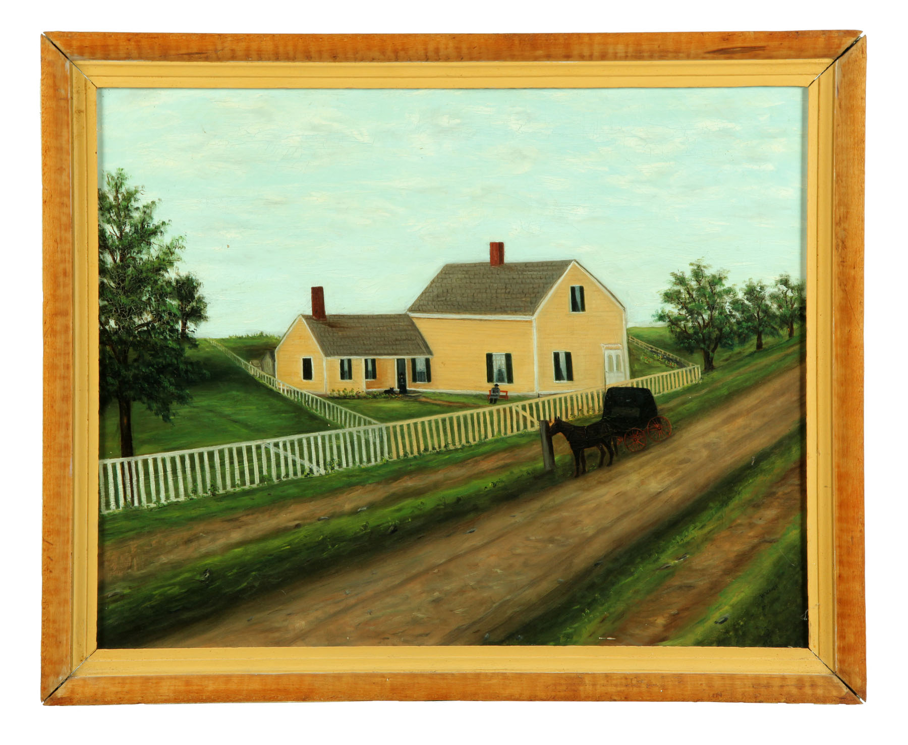 RURAL LANDSCAPE BY W V BOSS AMERICAN 116fdb