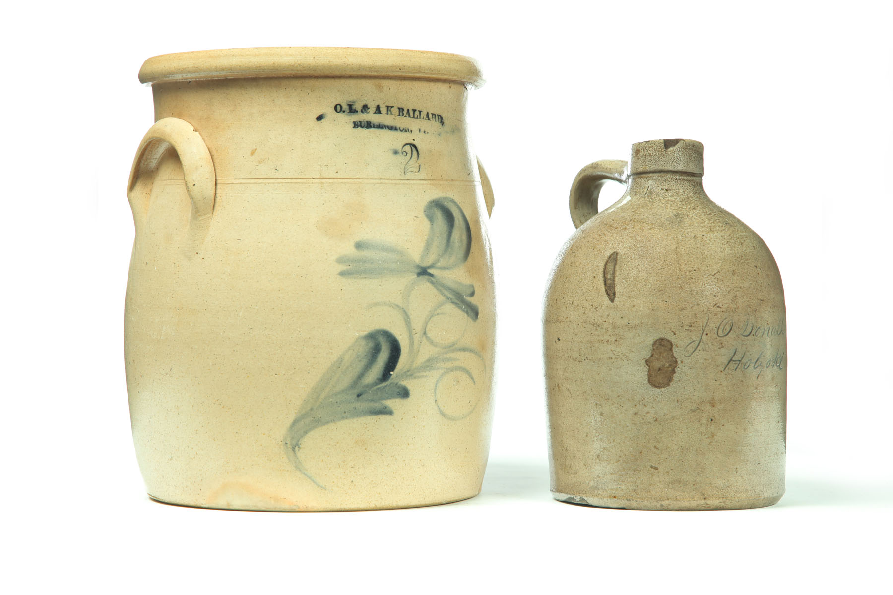 STONEWARE CROCK AND JUG American 116ff4