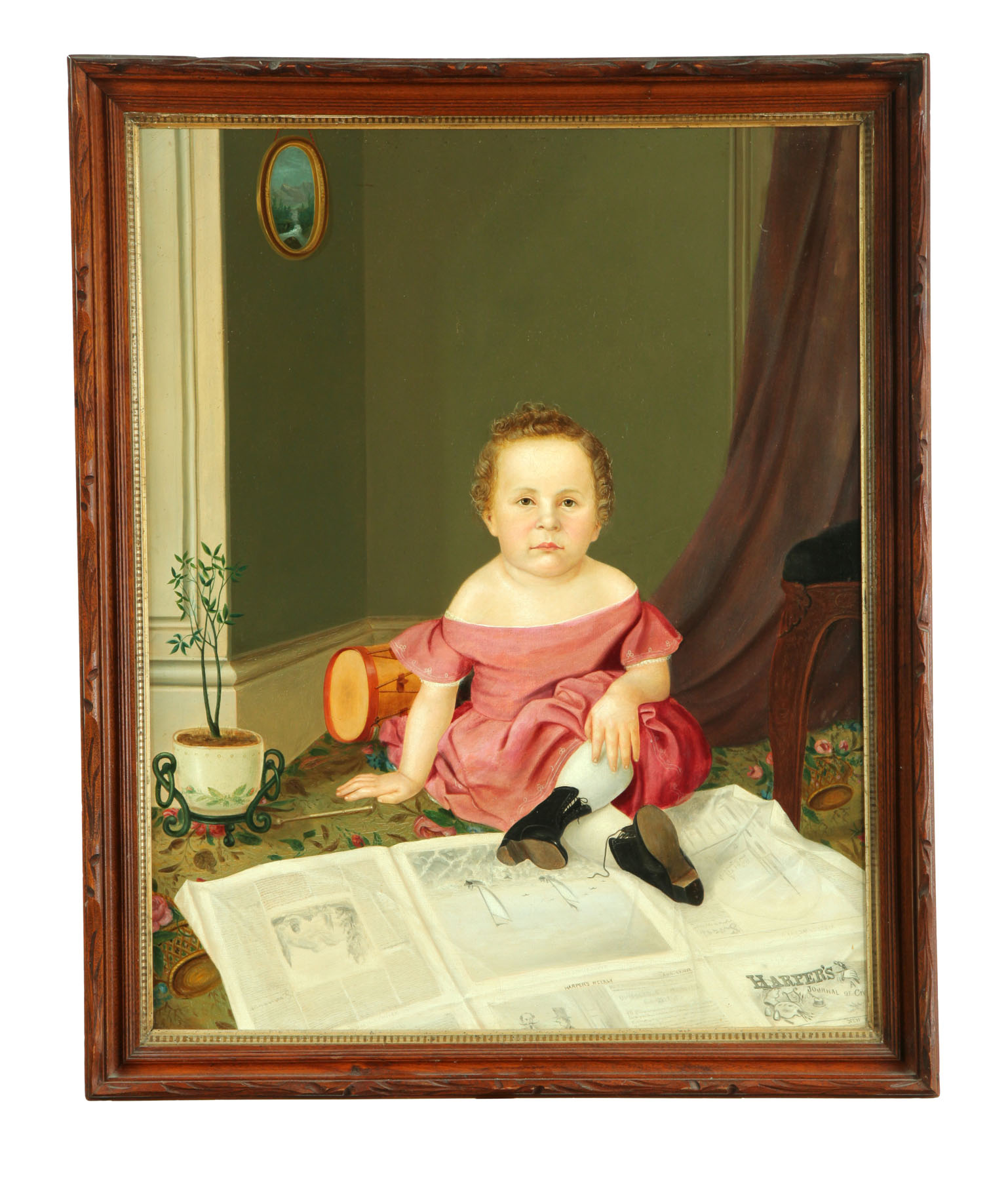 PORTRAIT OF CHILD WITH HARPERS WEEKLY