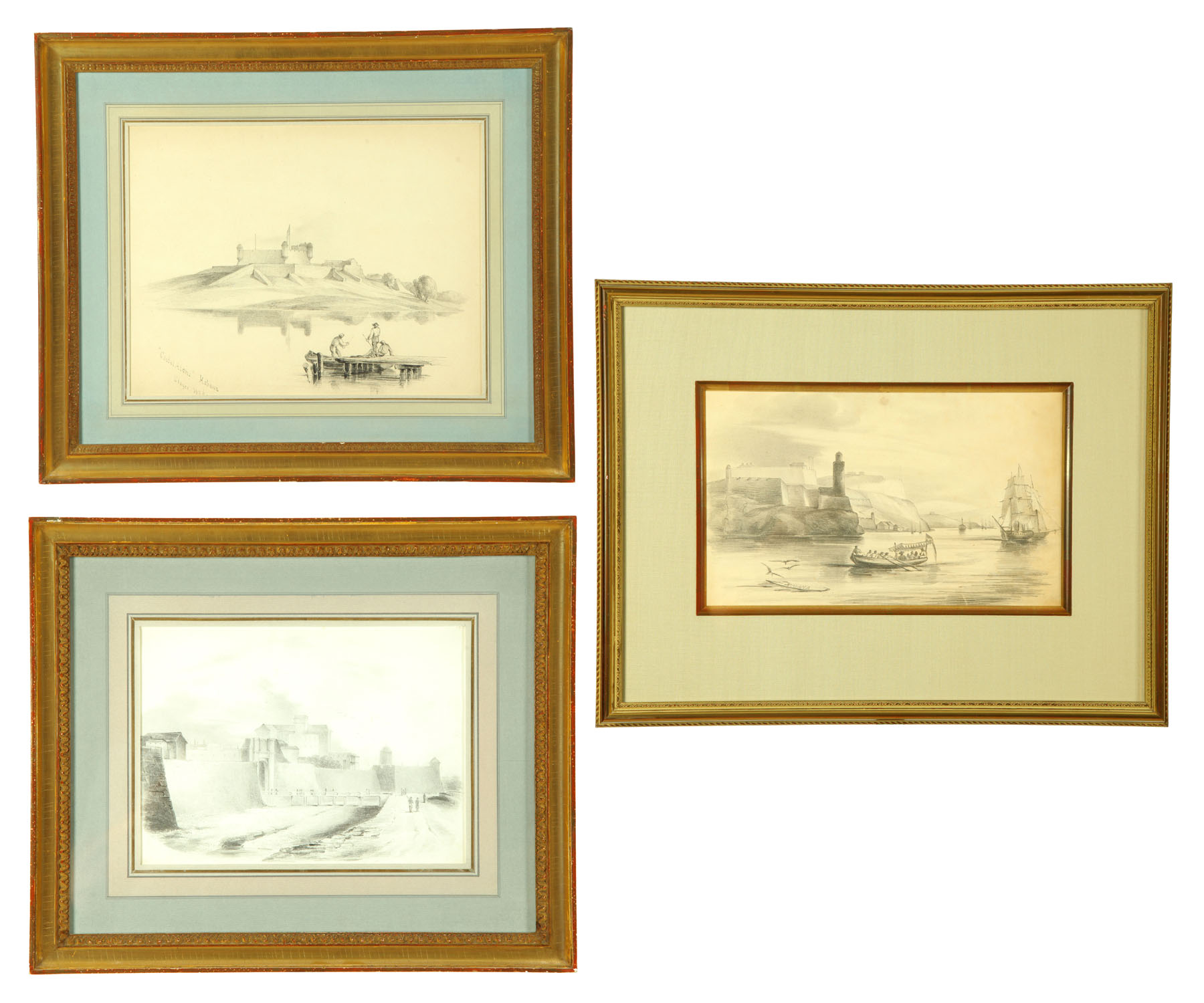 THREE SKETCHES OF HAVANA  CUBA BY EDWARD