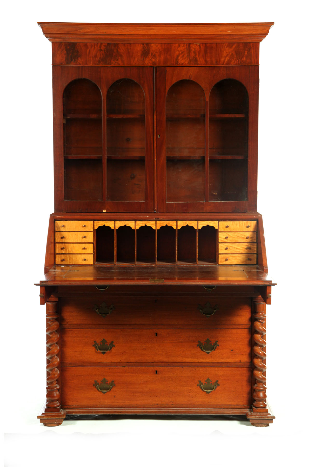 GEORGIAN STYLE DESK AND BOOKCASE  117056