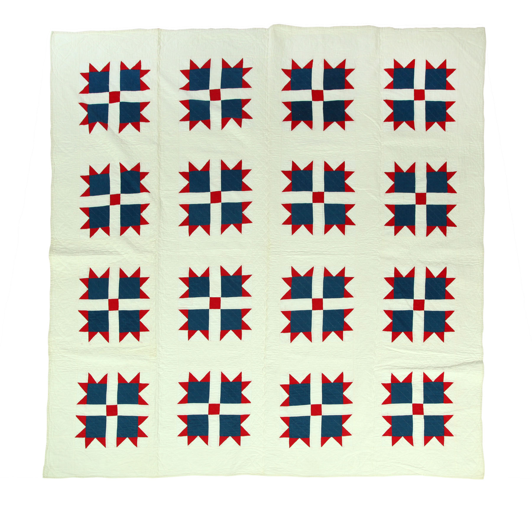 PIECED QUILT.  American  late 19th-early