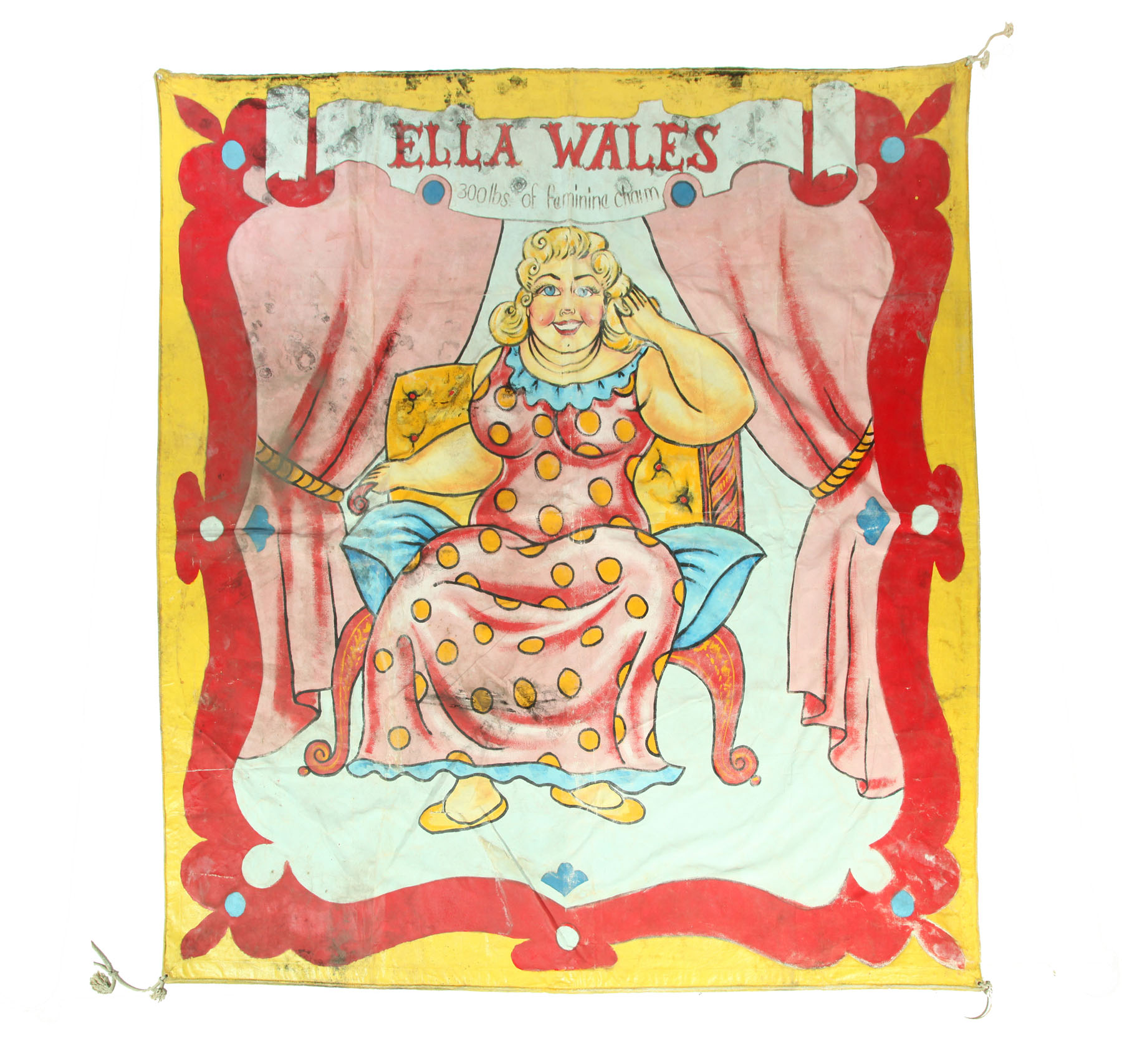 CIRCUS SIDE SHOW BANNER.  American