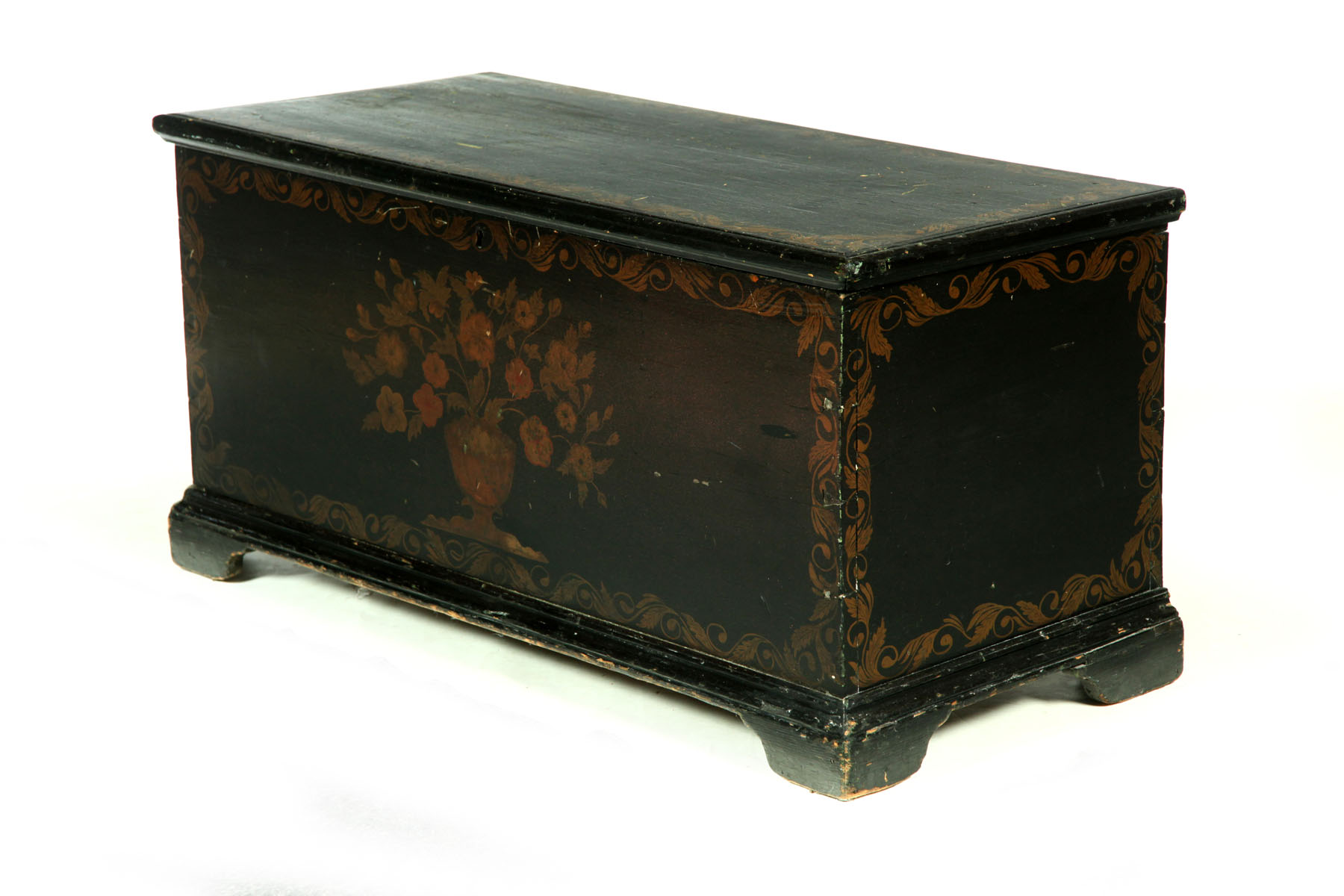 DECORATED BLANKET CHEST Possibly 1170c4