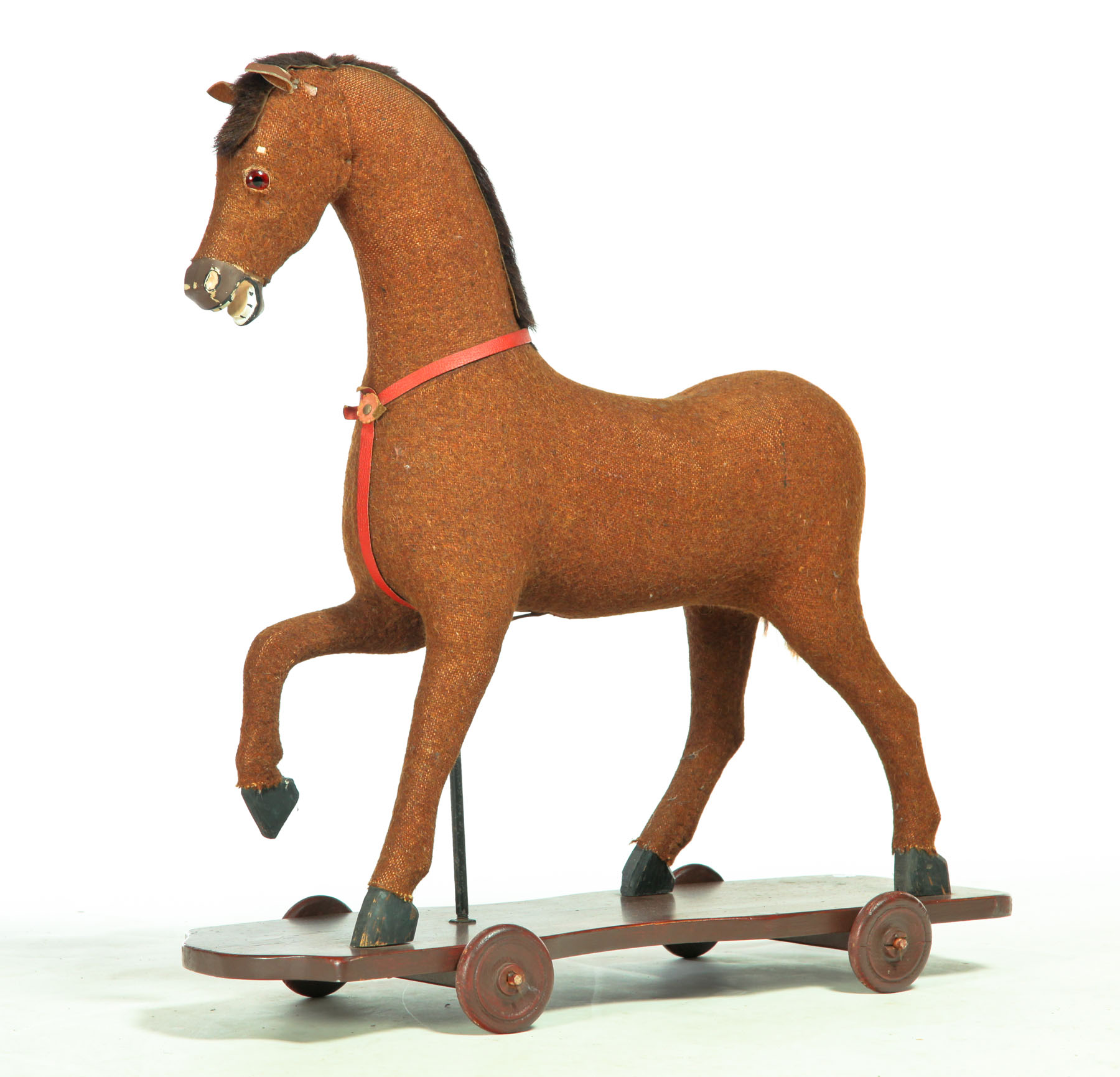 HORSE PULL TOY.  German  early 20th