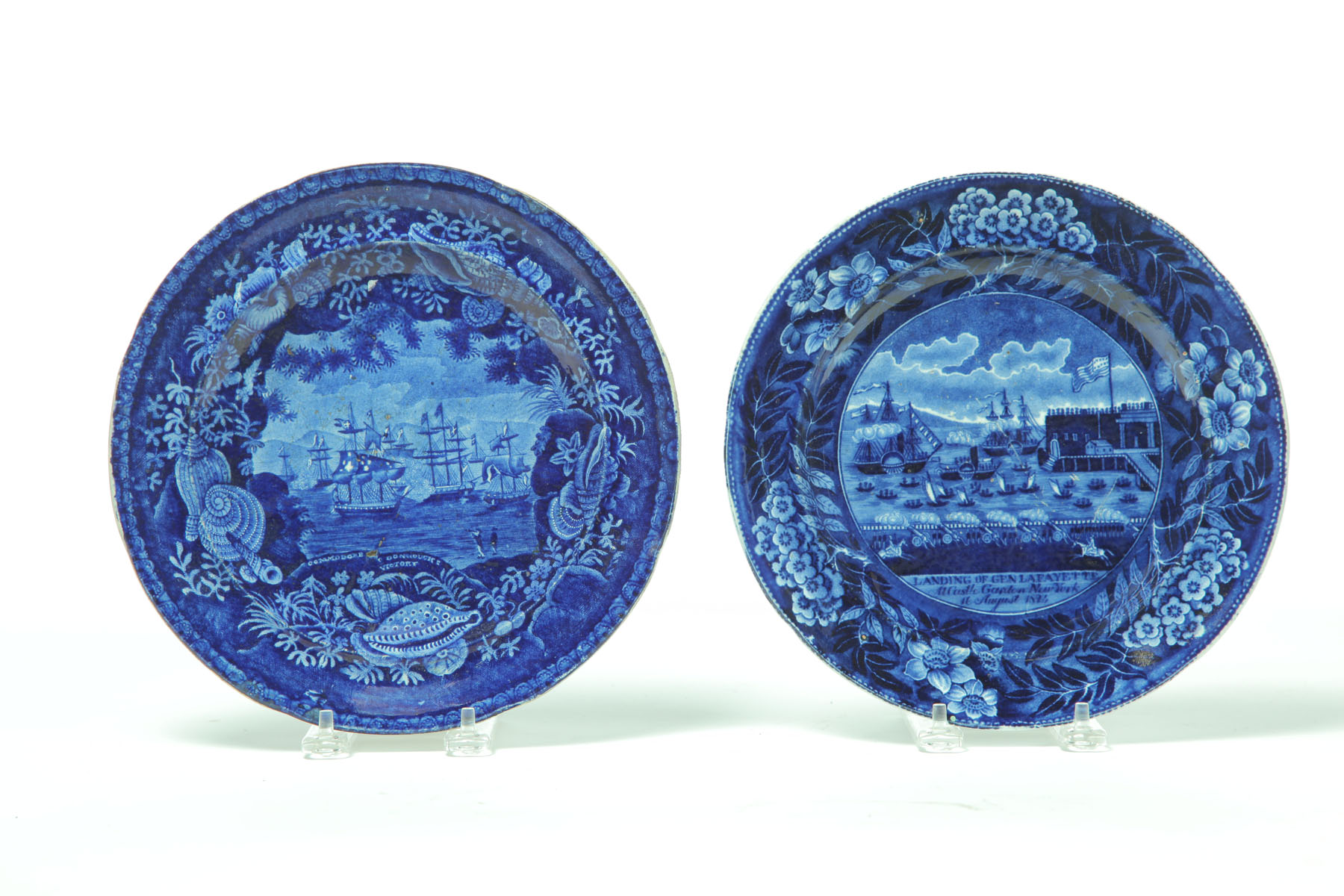 TWO HISTORICAL STAFFORDSHIRE PLATES  11711f