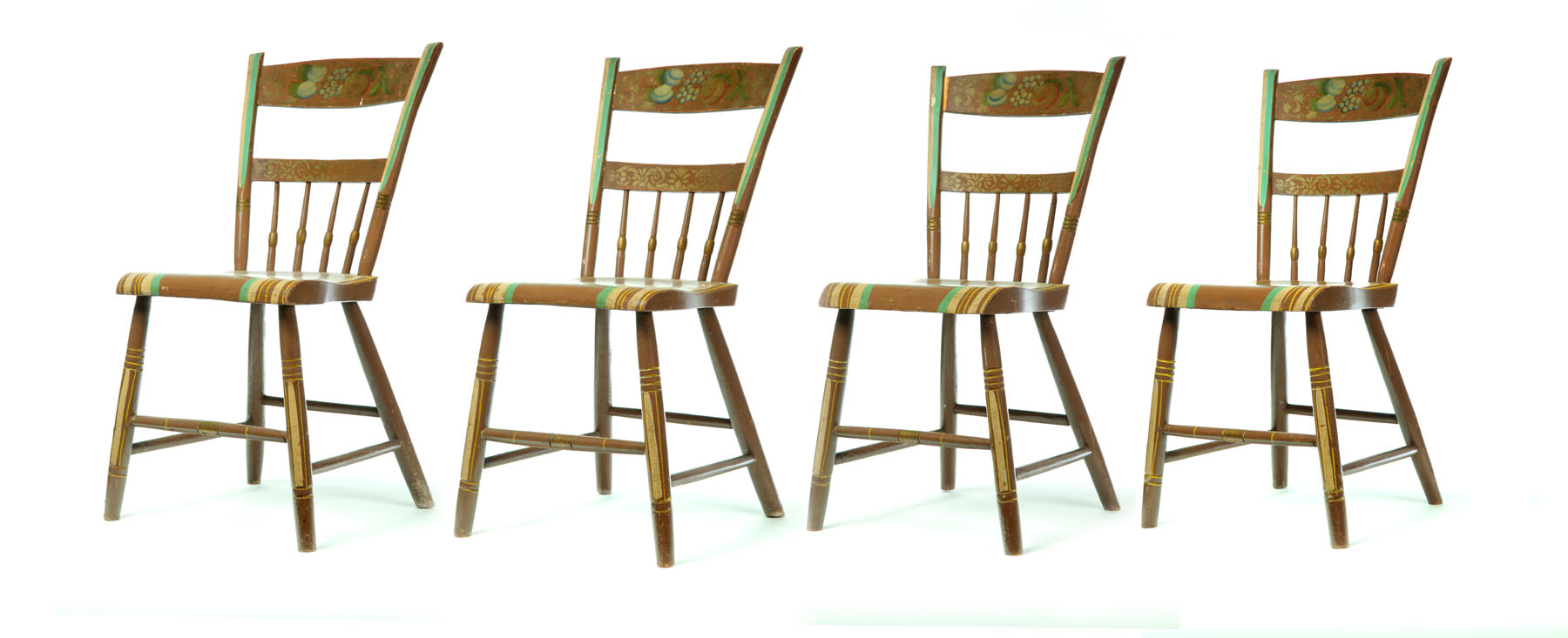 SET OF SIX DECORATED SIDE CHAIRS  11714b