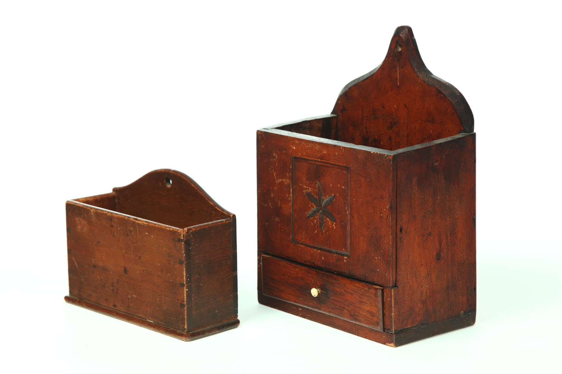 TWO HANGING WALL BOXES.  American