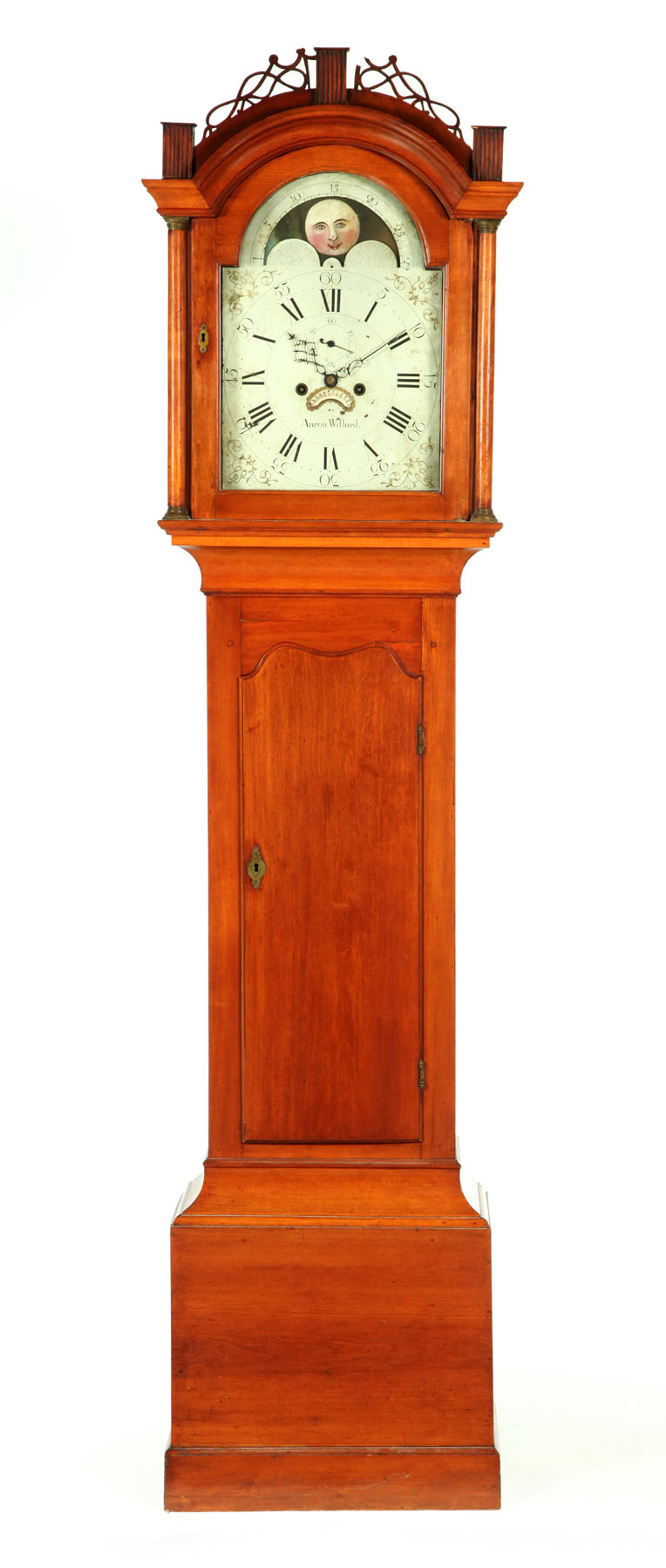 FEDERAL TALL CASE CLOCK.  Aaron