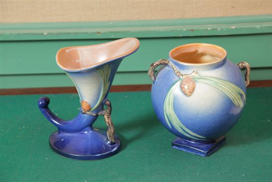 TWO PIECES OF ROSEVILLE POTTERY  11729e